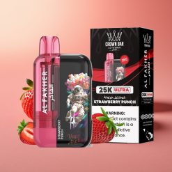 Al Fakher Crown Bar Ultra 25K Desechable - 22ml, 50mg/ml, Fresa Punch